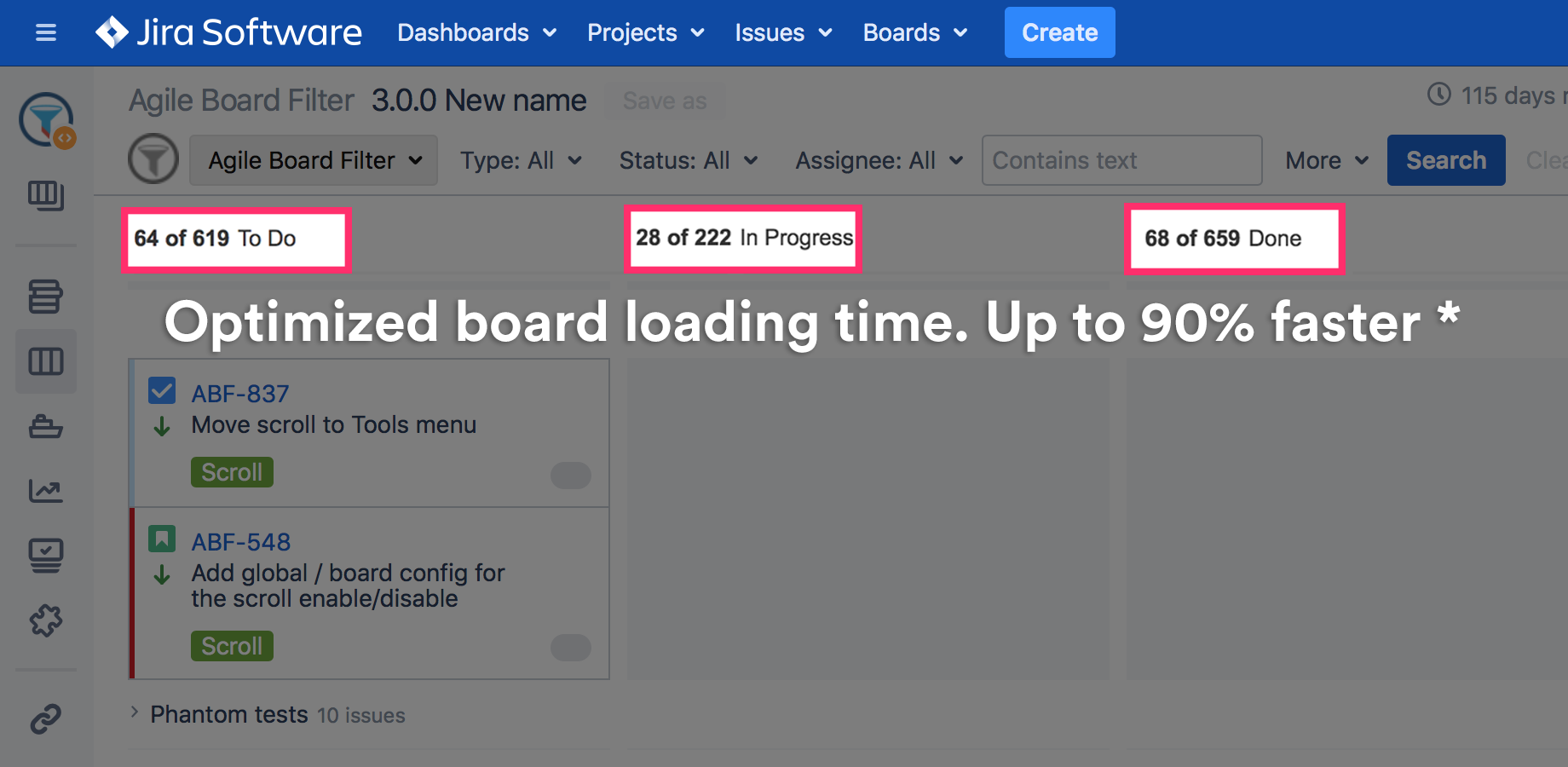 Improved board loading time