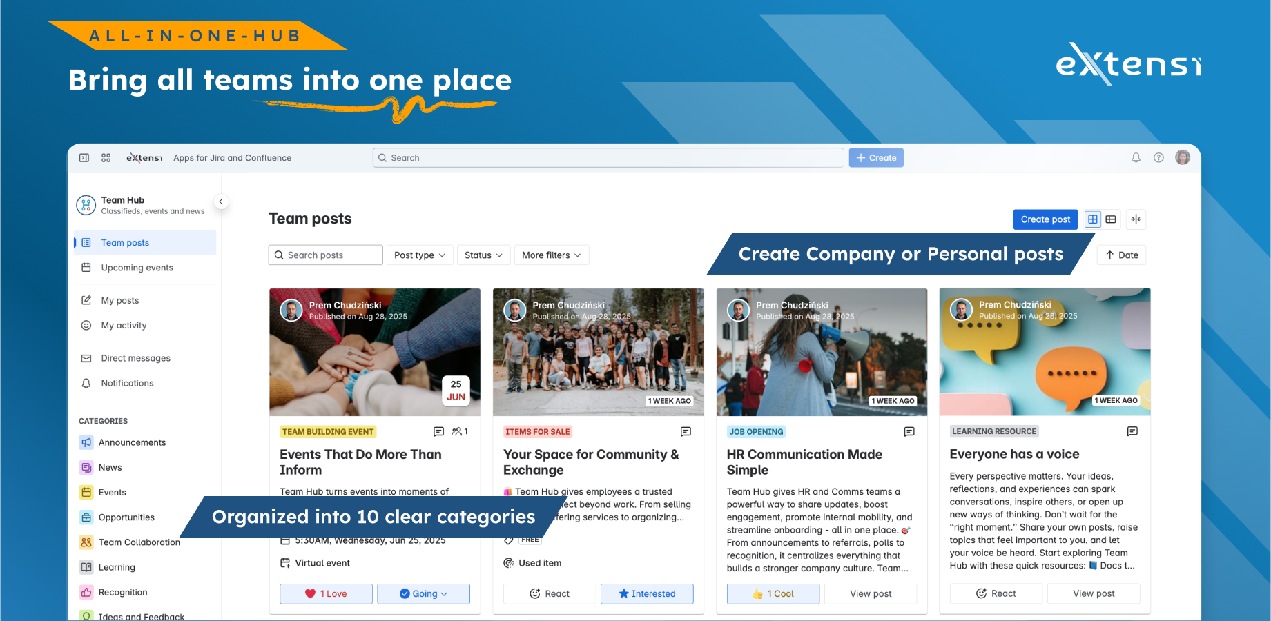Everything in one feed - filter by what matters